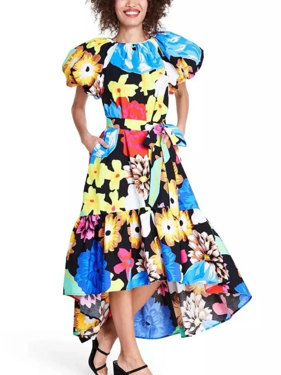 Christopher John Rogers Dresses & Skirts - Christopher John Rogers Target Floral Puff Sleeve High-Low Maxi Dress XS